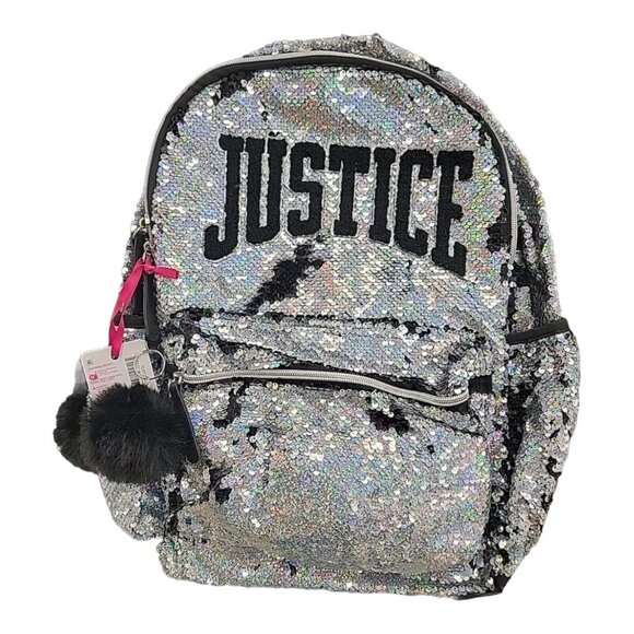 NWT Justice Girls Sequins School Backpack New Collection - Picture 5 of 6